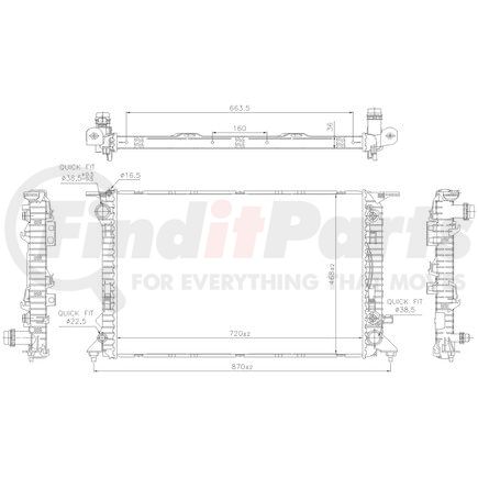 606466 by NISSENS - Radiator w/Integrated Transmission Oil Cooler