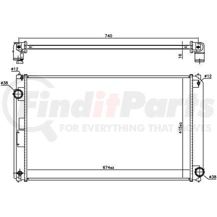 606610 by NISSENS - Radiator w/Integrated Transmission Oil Cooler