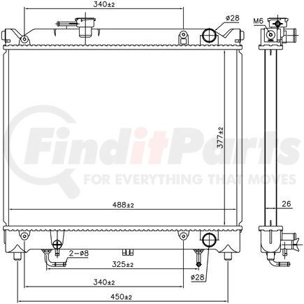 606692 by NISSENS - Radiator w/Integrated Transmission Oil Cooler