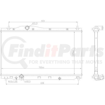 606701 by NISSENS - Radiator