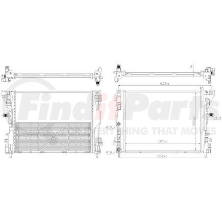 606746 by NISSENS - Radiator w/Integrated Transmission Oil Cooler