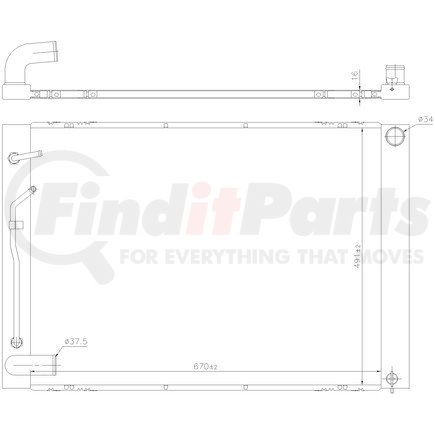 606837 by NISSENS - Radiator w/Integrated Transmission Oil Cooler