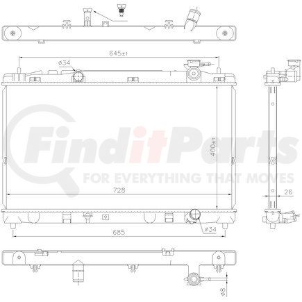 606767 by NISSENS - Radiator