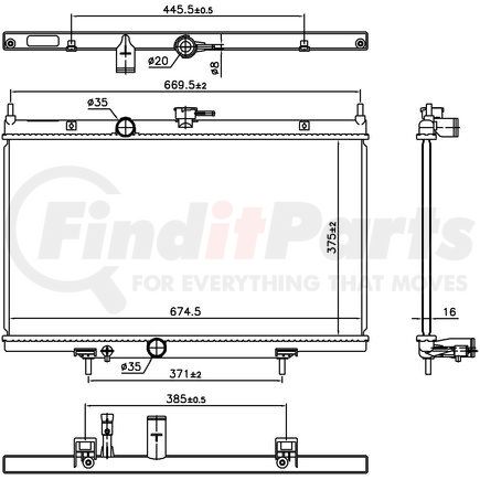 606768 by NISSENS - Radiator