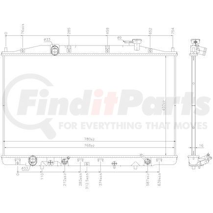 606769 by NISSENS - Radiator w/Integrated Transmission Oil Cooler