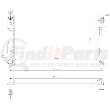 606844 by NISSENS - Radiator