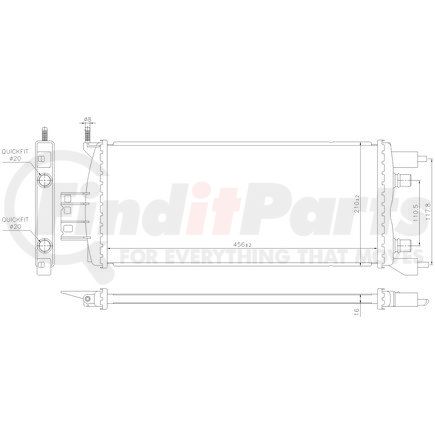 606840 by NISSENS - Radiator w/Integrated Transmission Oil Cooler