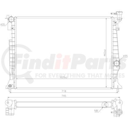 606953 by NISSENS - Radiator