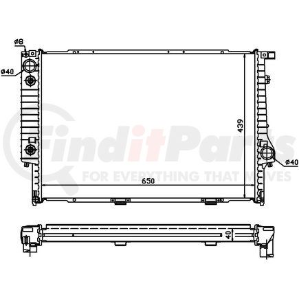 60748A by NISSENS - Radiator w/Integrated Transmission Oil Cooler