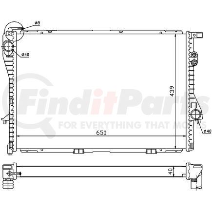 60752A by NISSENS - Radiator