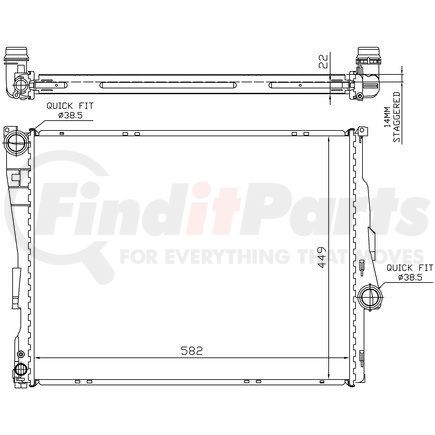 60784A by NISSENS - Radiator