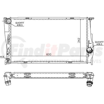 60785A by NISSENS - Radiator