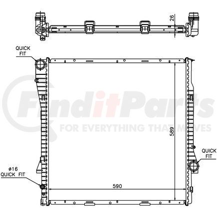 60788A by NISSENS - Radiator