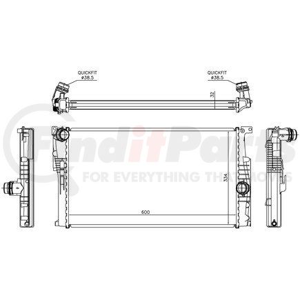 60816 by NISSENS - Radiator