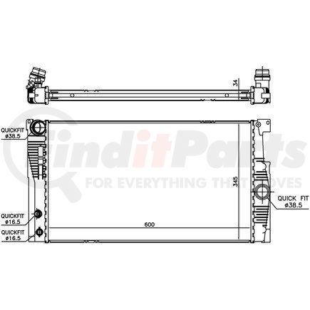 60836 by NISSENS - Auxiliary Radiator