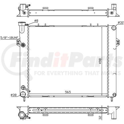 609891 by NISSENS - Radiator w/Integrated Transmission Oil Cooler