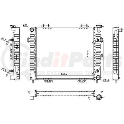 609901 by NISSENS - Radiator w/Integrated Transmission Oil Cooler