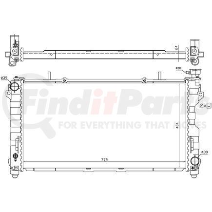 61005 by NISSENS - Radiator