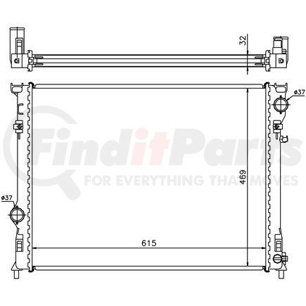 61014A by NISSENS - Radiator