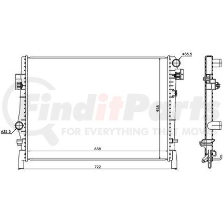 61027 by NISSENS - Radiator