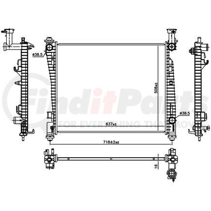 61032 by NISSENS - Radiator