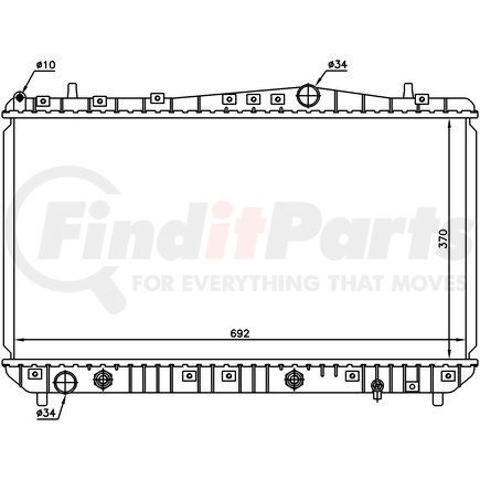 61634 by NISSENS - Radiator w/Integrated Transmission Oil Cooler