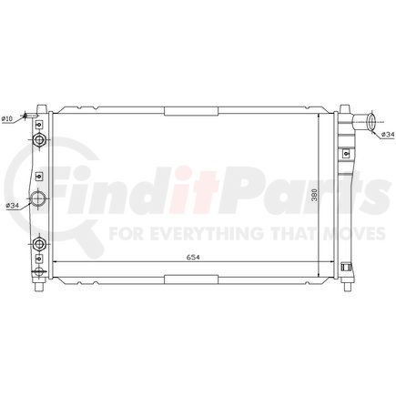 616591 by NISSENS - Radiator w/Integrated Transmission Oil Cooler