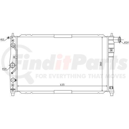 616551 by NISSENS - Radiator w/Integrated Transmission Oil Cooler