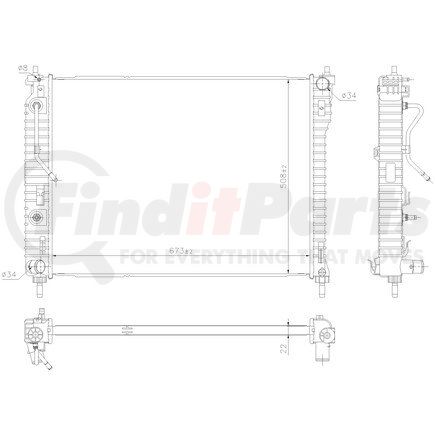 61688 by NISSENS - Radiator