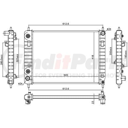 616907 by NISSENS - Radiator