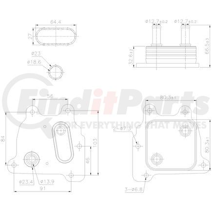 91364 by NISSENS - Engine Oil Cooler