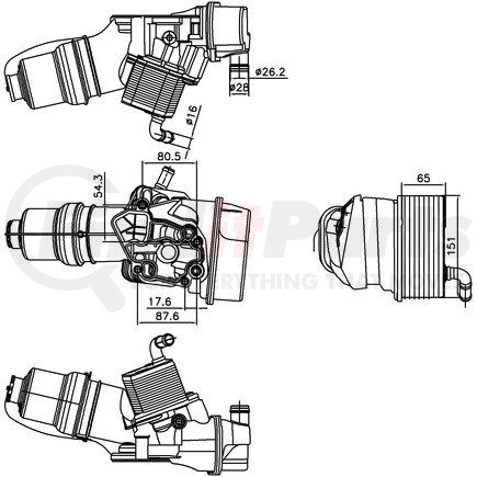 91309 by NISSENS - Engine Oil Cooler