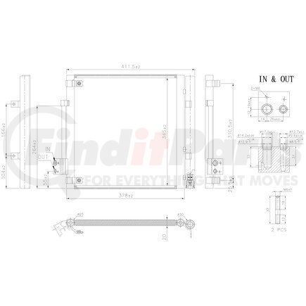 940679 by NISSENS - Air Conditioning Condenser/Receiver Drier Assembly