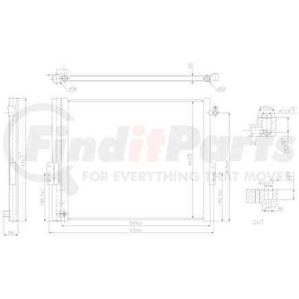 940835 by NISSENS - Air Conditioning Condenser/Receiver Drier Assembly