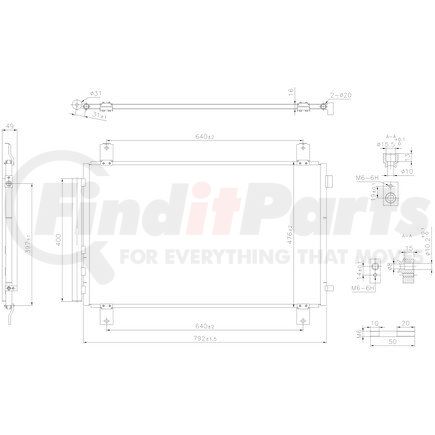 940854 by NISSENS - Air Conditioning Condenser/Receiver Drier Assembly