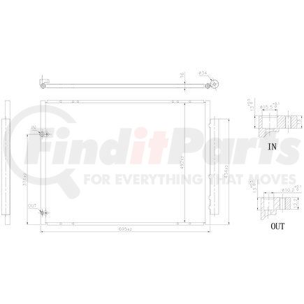 940848 by NISSENS - Air Conditioning Condenser/Receiver Drier Assembly