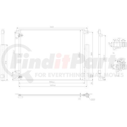 940853 by NISSENS - Air Conditioning Condenser/Receiver Drier Assembly