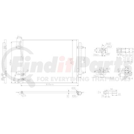 940864 by NISSENS - Air Conditioning Condenser/Receiver Drier Assembly