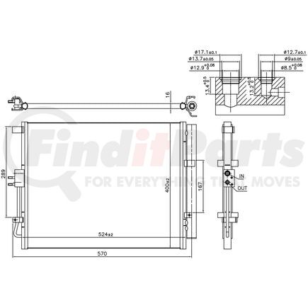 941133 by NISSENS - Air Conditioning Condenser/Receiver Drier Assembly