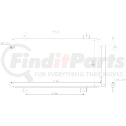 941180 by NISSENS - Air Conditioning Condenser/Receiver Drier Assembly