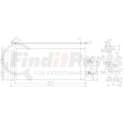 941211 by NISSENS - Air Conditioning Condenser/Receiver Drier Assembly