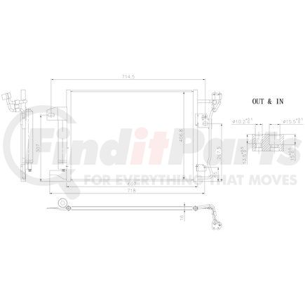 941247 by NISSENS - Air Conditioning Condenser/Receiver Drier Assembly