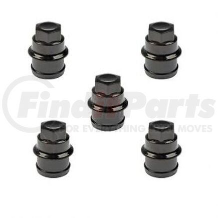 611-622 by DORMAN - Wheel Nut Cover - Black, M27-2.0 Thread, 22mm Hex, 45mm Depth, Threaded, Plastic, Metric (Set of 5)