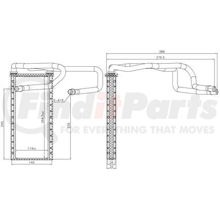 707310 by NISSENS - HVAC Heater Core