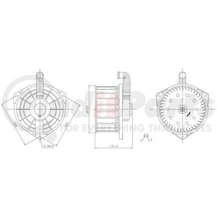 87550 by NISSENS - Blower Motor Assembly