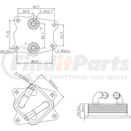 91442 by NISSENS - Engine Oil Cooler