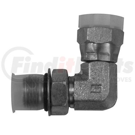 1304737 by BUYERS PRODUCTS - Hydraulic Coupling / Adapter - Elbow, Swivel, 90 Degree, 3/8 in. Mor x 1/4 in. FPS