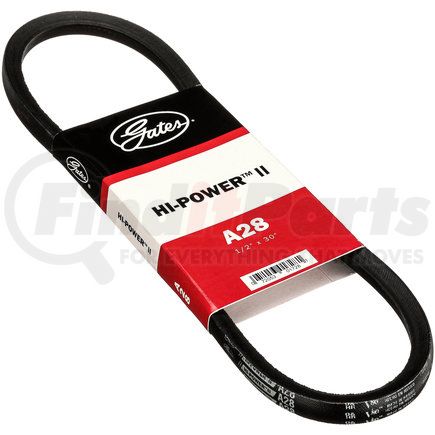 A28 by GATES - Accessory Drive Belt - Hi-Power II Classical Section Wrapped V-Belt