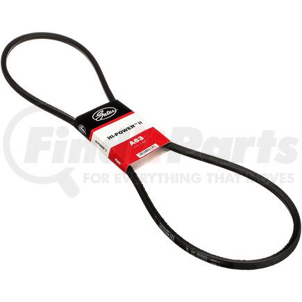 A63 by GATES - Accessory Drive Belt - Hi-Power II Classical Section Wrapped V-Belt