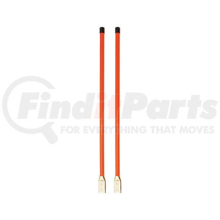 1308107 by BUYERS PRODUCTS - 3/4 x 28 Inch Heavy Duty Fluorescent Orange Bolt-On Bumper Marker Sight Rods with Hardware